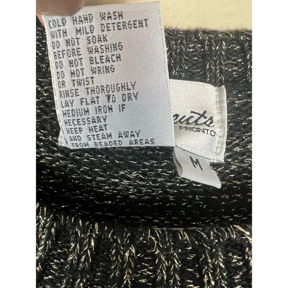 Statements by Pronto Vintage Gold Metallic Sequins Beads Women’s Medium - Picture 9 of 9